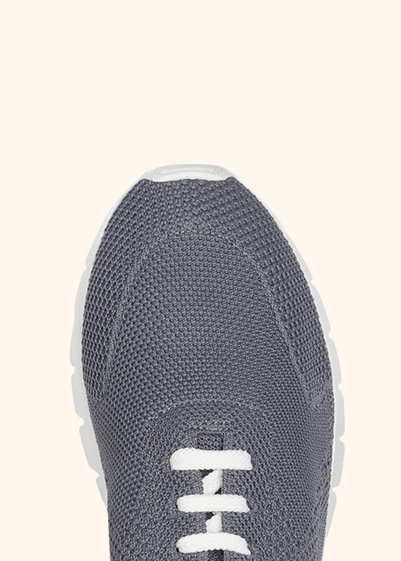Kiton medium grey shoes for man, in cotton 4