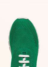 Kiton grass green shoes for man, in cotton 4