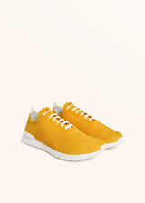 Kiton mustard shoes for man, in cotton 2