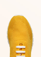Kiton mustard shoes for man, in cotton 4