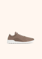 Kiton khaki sneakers shoes for man, in cotton 1