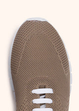 Kiton khaki sneakers shoes for man, in cotton 4