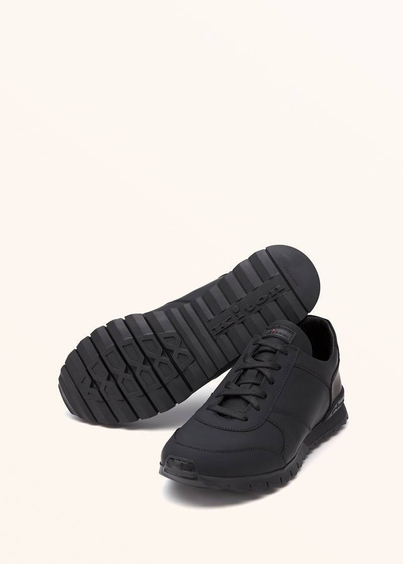 Kiton black shoes for man, in calfskin 3