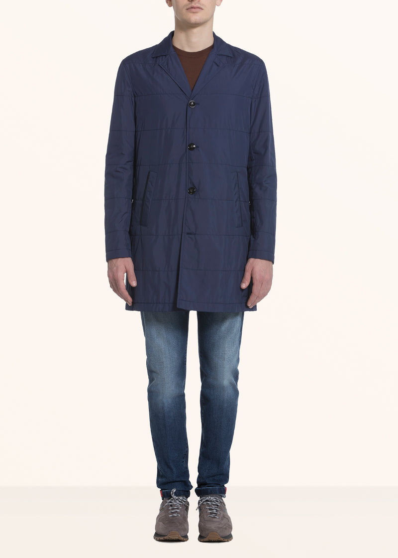 Kiton navy blue jacket for man, in polyester 2
