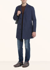 Kiton navy blue jacket for man, in polyester 5