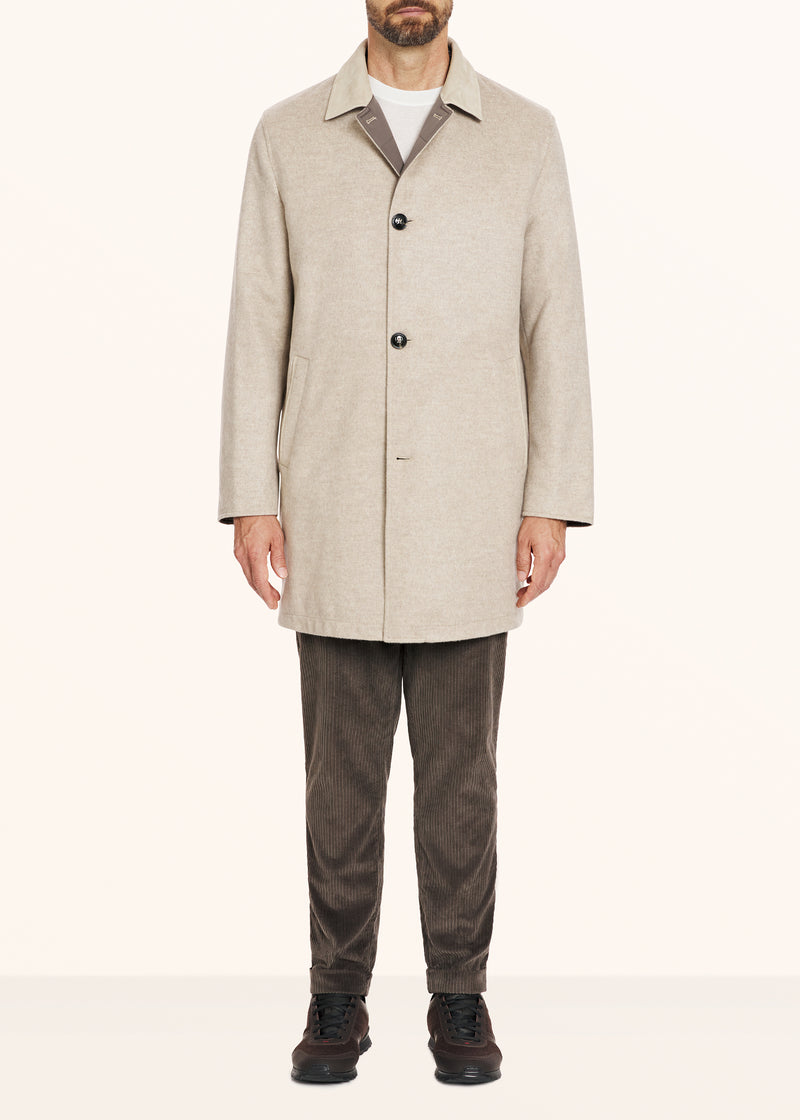 Kiton beige coat for man, in cashmere 2