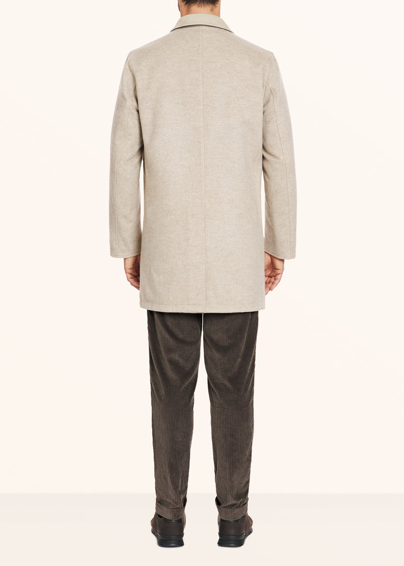 Kiton beige coat for man, in cashmere 3
