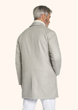 Kiton light grey coat for man, in cashmere 3