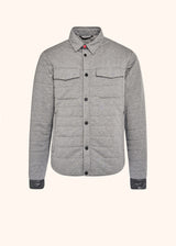 Kiton light grey jacket for man, in cotton 1