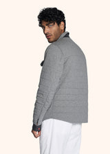 Kiton light grey jacket for man, in cotton 3