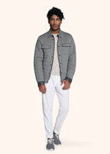 Kiton light grey jacket for man, in cotton 5