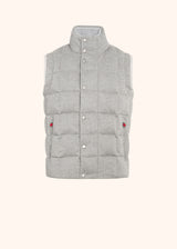 Kiton light grey vest for man, in cashmere 1