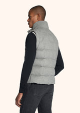 Kiton light grey vest for man, in cashmere 3