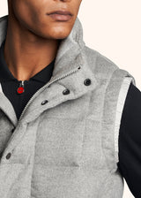 Kiton light grey vest for man, in cashmere 4